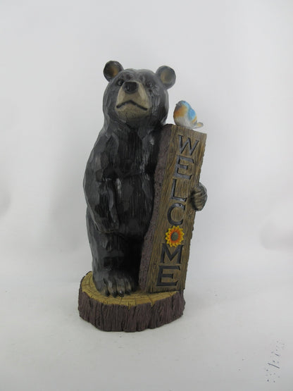 Resin Indoor & Outdoor Garden Statues Collection – Whimsical Polyresin Animal Décor | Shop Now - with Welcome Black Bear Statue | Sold by Uncle Wiener's Wholesale