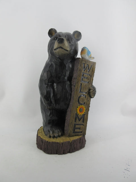 Resin Indoor & Outdoor Garden Statues Collection – Whimsical Polyresin Animal Décor | Shop Now - with Welcome Black Bear Statue | Sold by Uncle Wiener's Wholesale