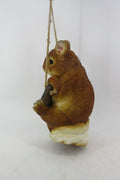 Resin Indoor & Outdoor Garden Statues Collection – Whimsical Polyresin Animal Décor | Shop Now - with Brown Squirrel Welcome Hanging Statue | Sold by Uncle Wiener's Wholesale