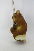 Resin Indoor & Outdoor Garden Statues Collection – Whimsical Polyresin Animal Décor | Shop Now - with Brown Squirrel Welcome Hanging Statue | Sold by Uncle Wiener's Wholesale