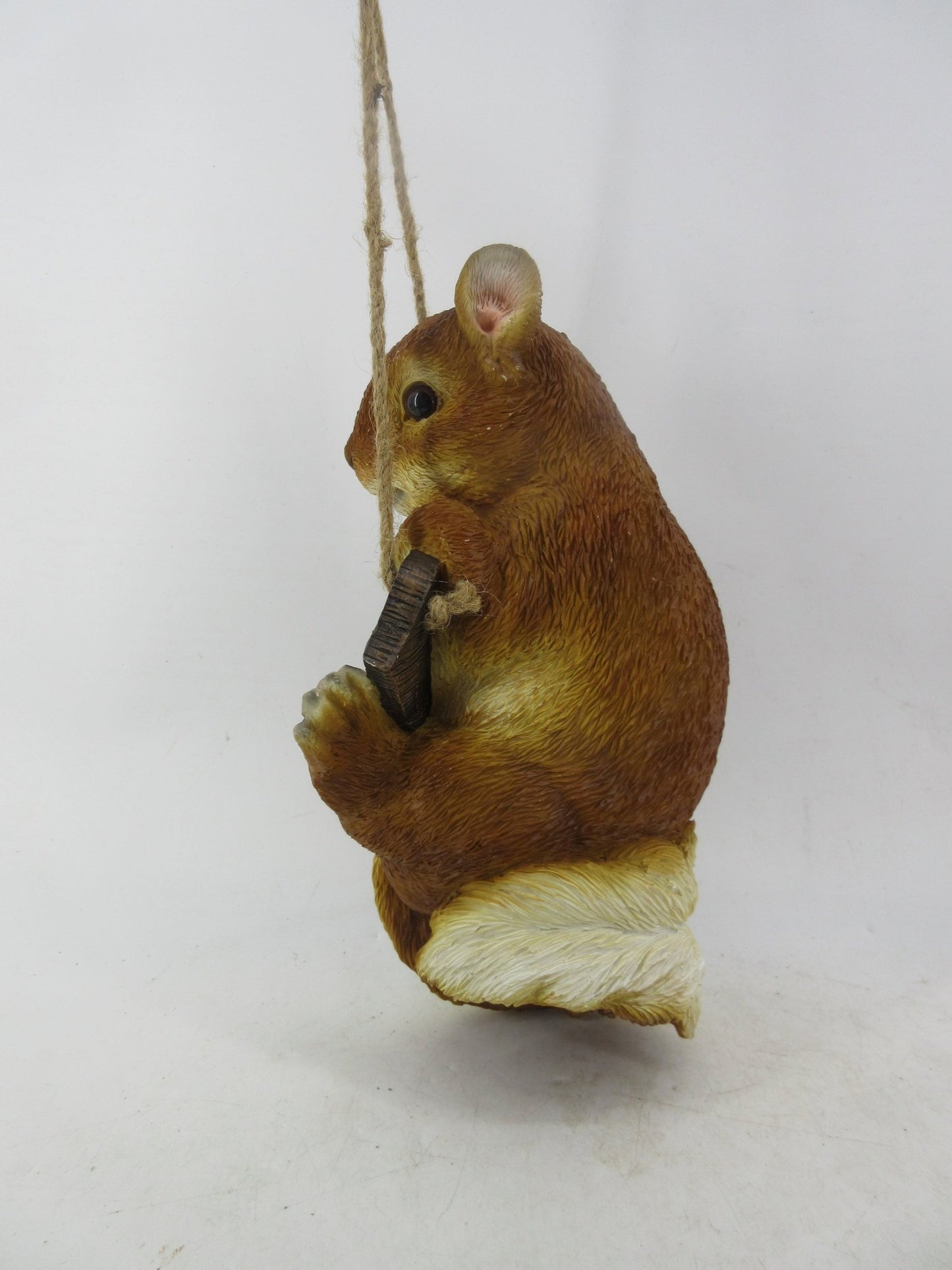 Resin Indoor & Outdoor Garden Statues Collection – Whimsical Polyresin Animal Décor | Shop Now - with Brown Squirrel Welcome Hanging Statue | Sold by Uncle Wiener's Wholesale