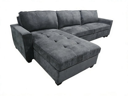 Reversible L Shape Sectional Sofa Fabric Corner Couch Left Right Chaise BT2626 - with White Fabric | Sold by Uncle Wiener's Wholesale