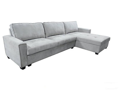 Reversible L Shape Sectional Sofa Fabric Corner Couch Left Right Chaise BT2626 - with White Fabric | Sold by Uncle Wiener's Wholesale