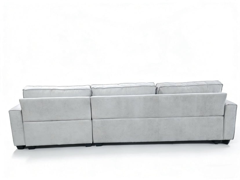 Reversible L Shape Sectional Sofa Fabric Corner Couch Left Right Chaise BT2626 - with White Fabric | Sold by Uncle Wiener's Wholesale