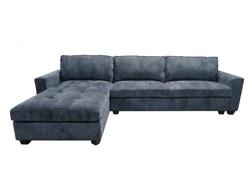 Reversible L Shape Sectional Sofa Fabric Corner Couch Left Right Chaise BT2626 - with Dark Gray Fabric | Sold by Uncle Wiener's Wholesale