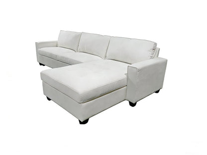 Reversible L Shape Sectional Sofa Fabric Corner Couch Left Right Chaise BT2626 - with White Fabric | Sold by Uncle Wiener's Wholesale