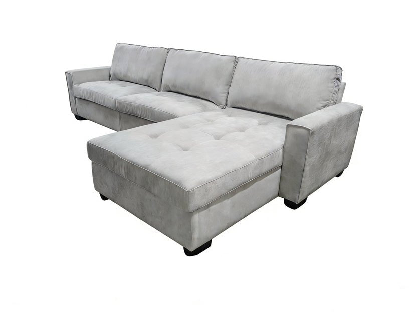 Reversible L Shape Sectional Sofa Fabric Corner Couch Left Right Chaise BT2626 - with White Fabric | Sold by Uncle Wiener's Wholesale