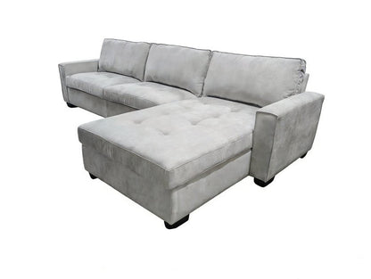 Reversible L Shape Sectional Sofa Fabric Corner Couch Left Right Chaise BT2626 - with White Fabric | Sold by Uncle Wiener's Wholesale