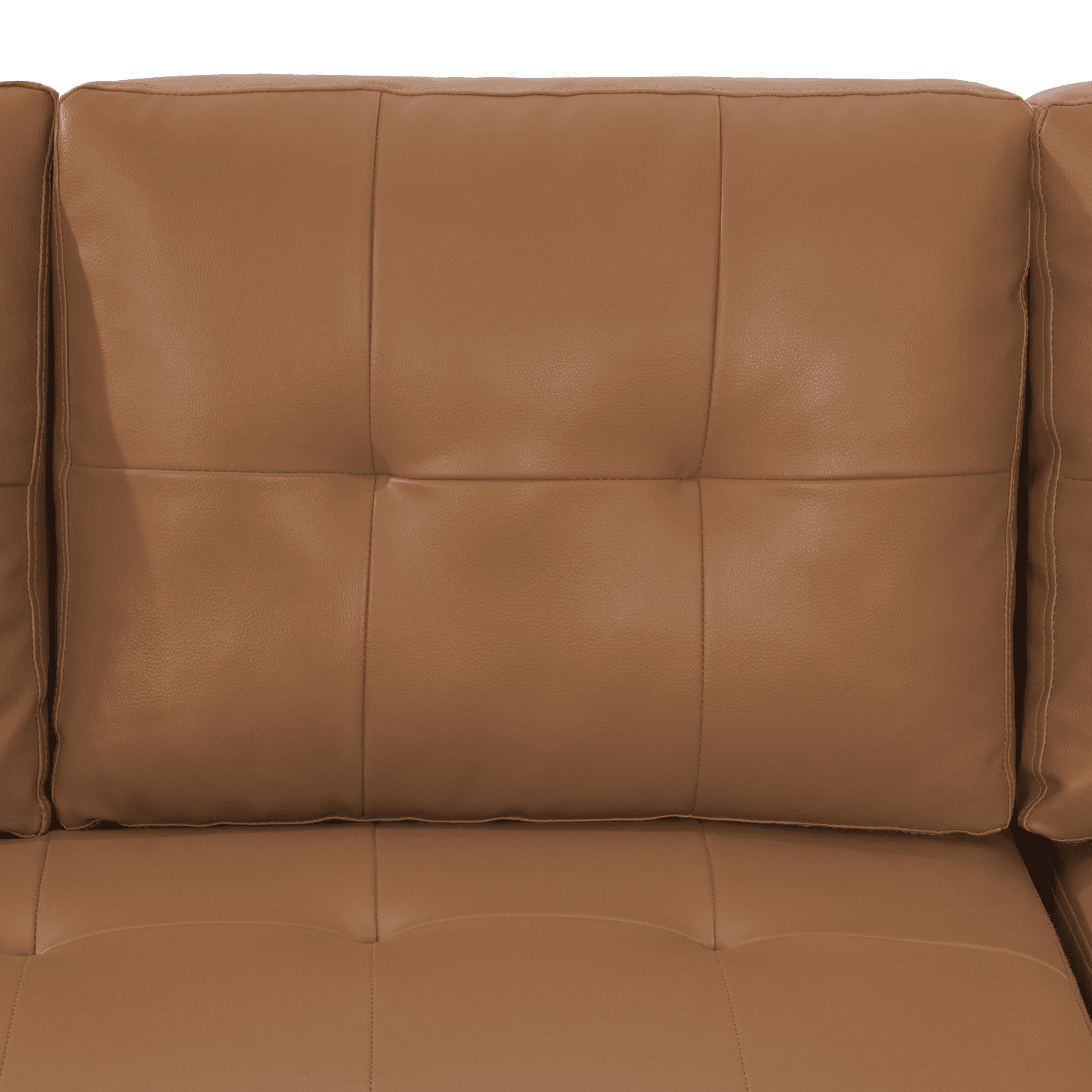 Reversible Sleeper Sectional Sofa with Storage Chaise – Pull - Out Bed for Apartments - with Black Leather | Sold by Uncle Wiener's Wholesale