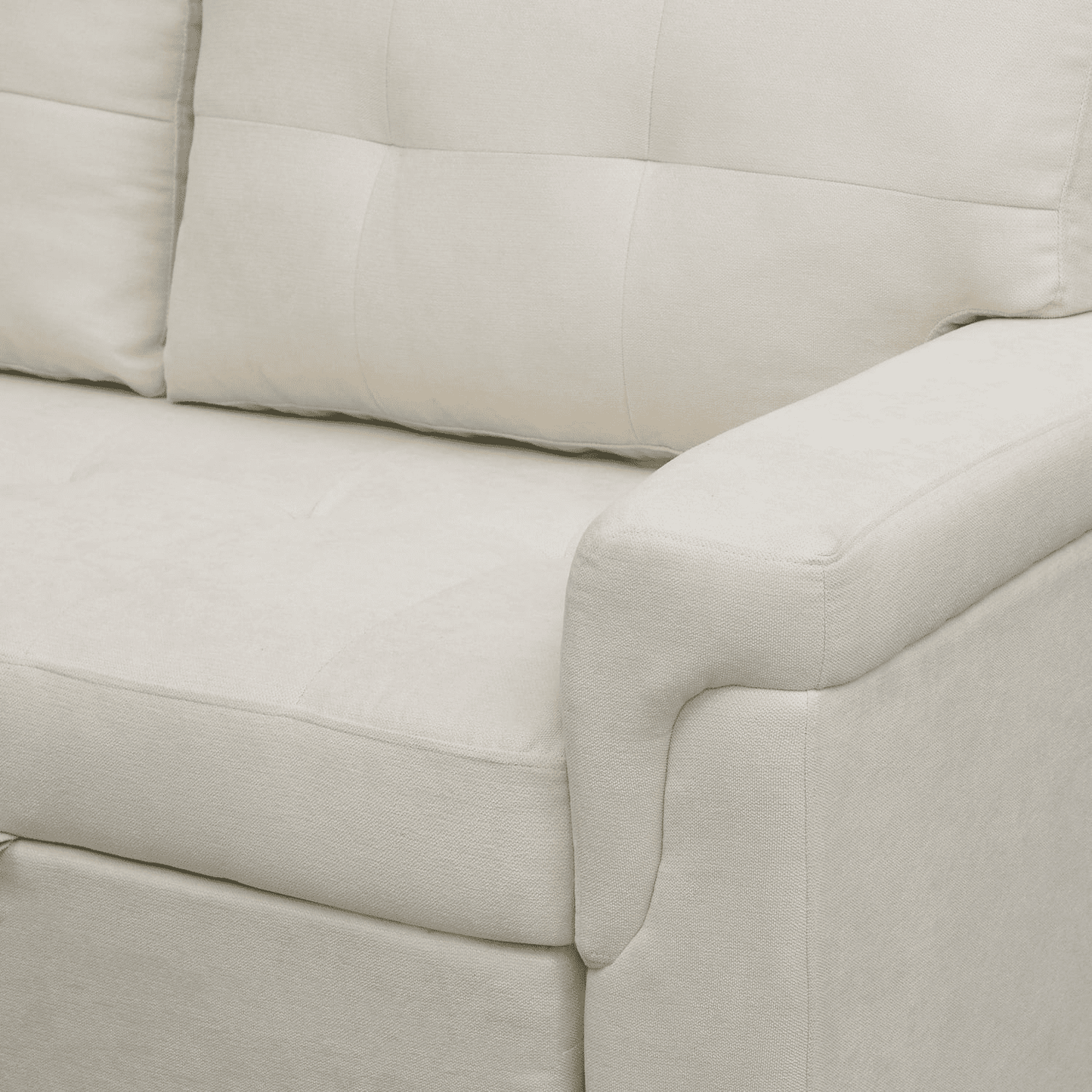 Reversible Sleeper Sectional Sofa with Storage Chaise – Pull - Out Bed for Apartments - with Caramel Leather | Sold by Uncle Wiener's Wholesale