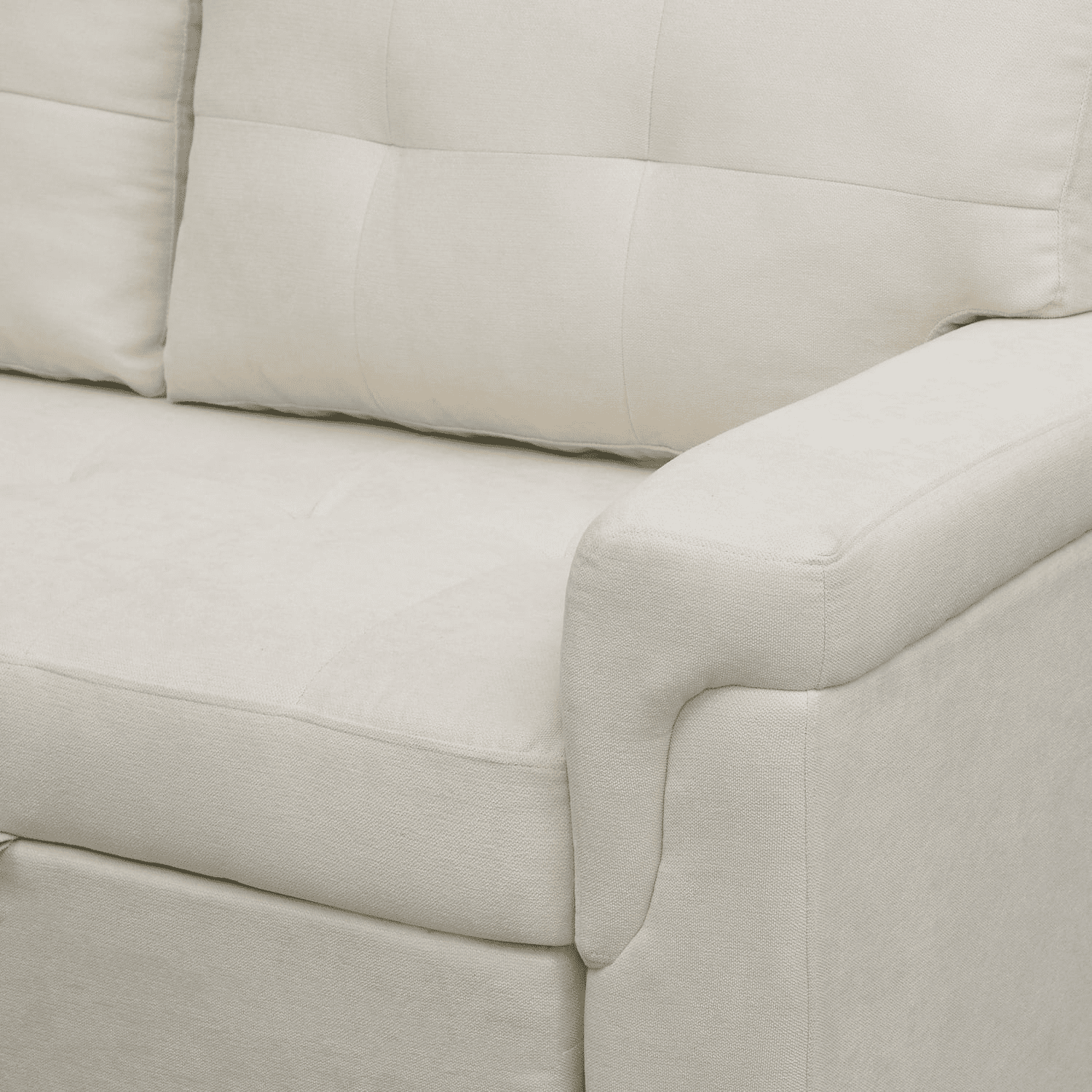 Reversible Sleeper Sectional Sofa with Storage Chaise – Pull - Out Bed for Apartments - with Caramel Leather | Sold by Uncle Wiener's Wholesale