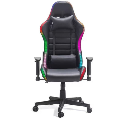 RGB Gaming Chair with LED Lights – Ergonomic PU Leather Office & Computer Chair with Lumbar Support & 2D Armrests GC11901 - with | Sold by Uncle Wiener's Wholesale