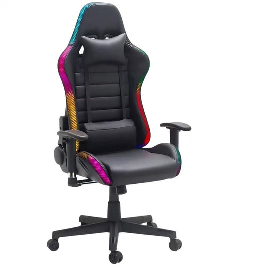 RGB Gaming Chair with LED Lights – Ergonomic PU Leather Office & Computer Chair with Lumbar Support & 2D Armrests GC11901 - with | Sold by Uncle Wiener's Wholesale