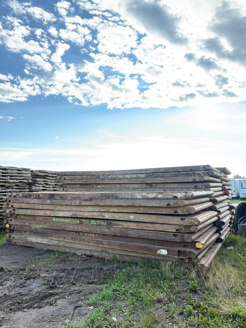 Rig Mats & Crane Mats – 20FT, 40FT, 8FT x 14FT – Regular Wear, Grade B, Grade C – Heavy - Duty Ground Protection for Construction & Oilfield - with 20 ft Grade B (Possible few broken boards) | Sold by Uncle Wiener's Wholesale