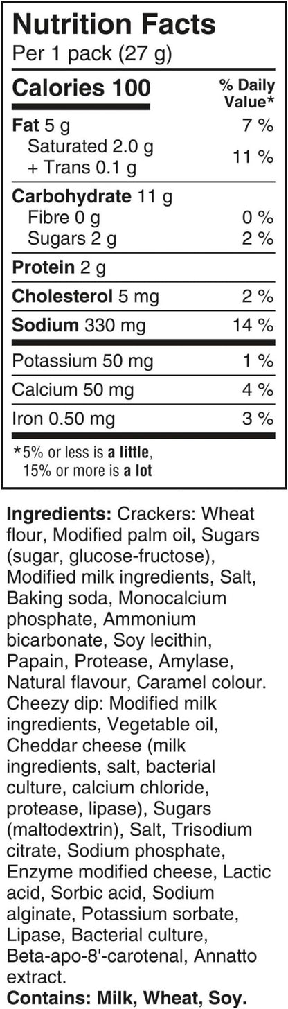 RITZ Handi-Snacks Crackers & Cheese Dip – 10 Individually Packaged Snack Packs, 27g Each, 270g Box – Lunchbox & School Snacks - Snack with | Sold by Uncle Wiener's Wholesale