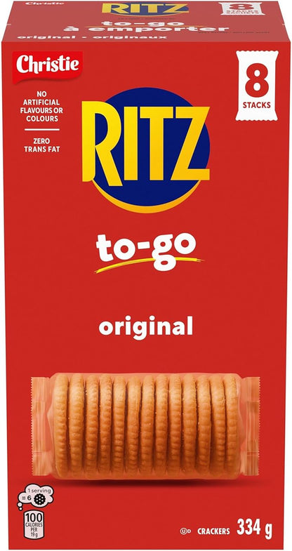 RITZ To - Go Original Crackers 334g 8 Individually Wrapped Cracker Stacks - Snack with | Sold by Uncle Wiener's Wholesale