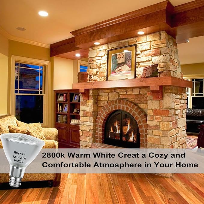 Rnyloas PAR30 Long Neck Halogen Light Bulbs – 39W 120V E26 Dimmable Flood Lights, 400 Lumens, 2800K Warm White - Electronics with | Sold by Uncle Wiener's Wholesale