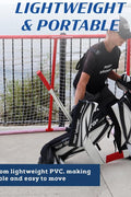 Road Warrior PVC Street Hockey Hockey Net | Hockey Nets for Kids | 54" PVC Hockey Net Designed for Street Hockey | The Perfect Starter Hockey Goal - with Red | Sold by Uncle Wiener's Wholesale