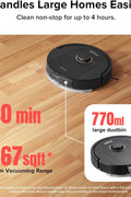 roborock Q5 Pro Robot Vacuum and Mop Combo, 5500Pa Powerful Suction, DuoRoller Brush, LiDAR Navigation, 3D Mapping, Robotic Cleaner for Dirt, Floors, Pet Hair, 240min Runtime, Smart No - Go Zone, Black - with Black | Sold by Uncle Wiener's Wholesale
