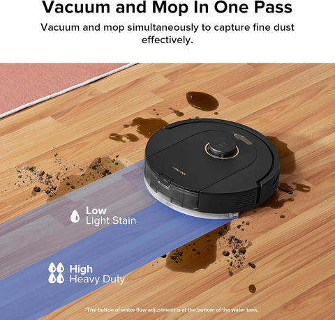roborock Q5 Pro Robot Vacuum and Mop Combo, 5500Pa Powerful Suction, DuoRoller Brush, LiDAR Navigation, 3D Mapping, Robotic Cleaner for Dirt, Floors, Pet Hair, 240min Runtime, Smart No - Go Zone, Black - with Black | Sold by Uncle Wiener's Wholesale