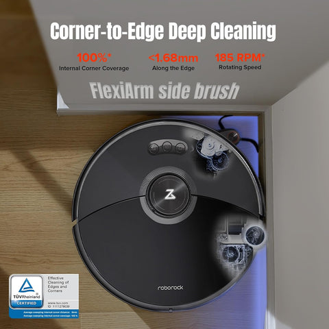 roborock S8 MaxV Ultra Robot Vacuum & Sonic Mop, 10000 Pa Suction, Corner to Edge Deep Cleaning, Hot Air Self - Drying, Auto Empty & Refill, Detergent Dispenser, Obstacle Avoidance, Black - with Black | Sold by Uncle Wiener's Wholesale