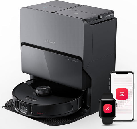 roborock S8 MaxV Ultra Robot Vacuum & Sonic Mop, 10000 Pa Suction, Corner to Edge Deep Cleaning, Hot Air Self - Drying, Auto Empty & Refill, Detergent Dispenser, Obstacle Avoidance, Black - with Black | Sold by Uncle Wiener's Wholesale