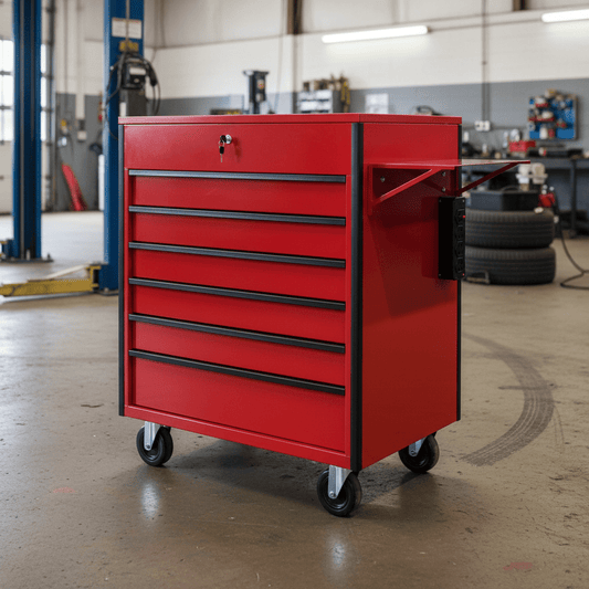 Robust Commercial 6-Drawer Rolling Service Carts - Tool Benches & Workstations with JD Emerald Green TB3420EG | Sold by Uncle Wiener's Wholesale