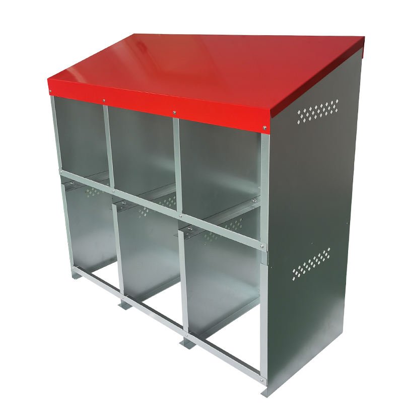 Roll - Out Chicken Nesting Box for Hens – Metal Laying Nest with Removable Trays (3 or 6 Compartments) - with 3 - Compartment Roll Out Chicken | Sold by Uncle Wiener's Wholesale