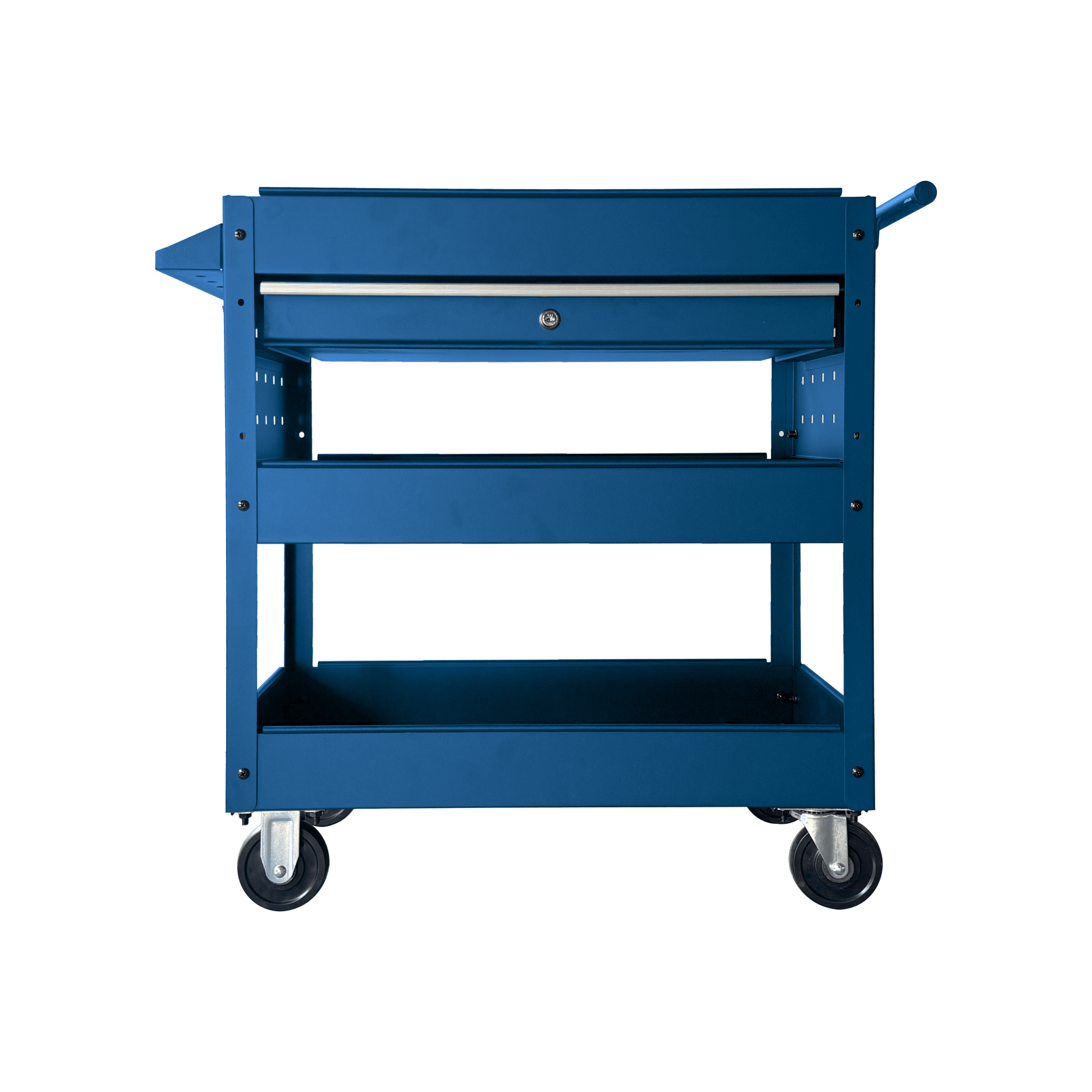 Rolling Garage Tool Cabinet with Trays and Drawer Heavy Duty Steel Service Cart with Casters - with Blue | Sold by Uncle Wiener's Wholesale