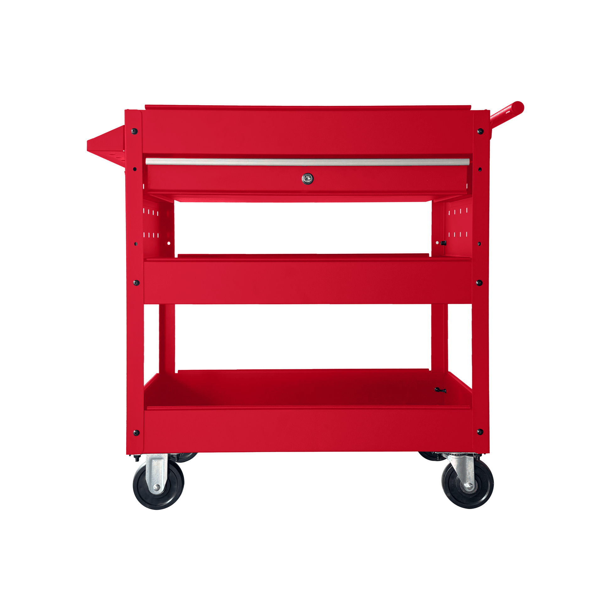 Rolling Garage Tool Cabinet with Trays and Drawer Heavy Duty Steel Service Cart with Casters - with Red | Sold by Uncle Wiener's Wholesale