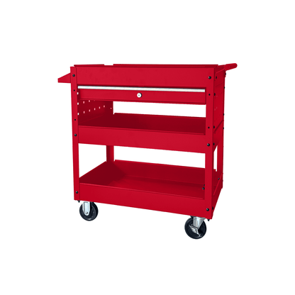 Rolling Garage Tool Cabinet with Trays and Drawer Heavy Duty Steel Service Cart with Casters - with Orange | Sold by Uncle Wiener's Wholesale