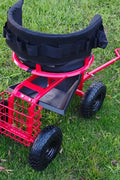 Rolling Garden Swivel Seat Cart with Tool Tray and Pneumatic Tires – RGSSC3550 - with | Sold by Uncle Wiener's Wholesale