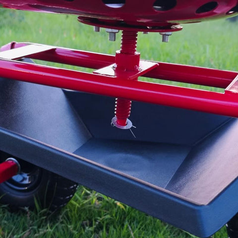 Rolling Garden Swivel Seat Cart with Tool Tray and Pneumatic Tires – RGSSC3550 - with | Sold by Uncle Wiener's Wholesale