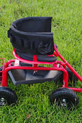 Rolling Garden Swivel Seat Cart with Tool Tray and Pneumatic Tires – RGSSC3550 - with | Sold by Uncle Wiener's Wholesale