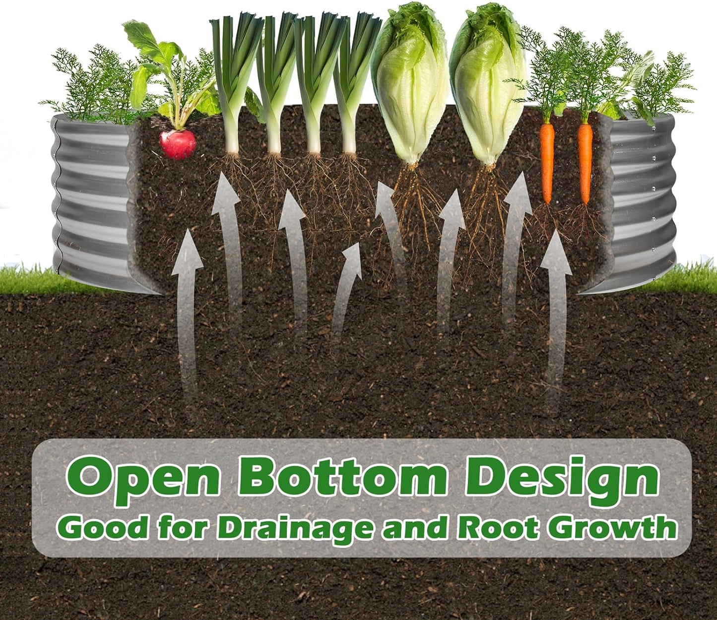 Round Galvanized Raised Garden Bed – 4x4 FT Metal Planter for Vegetables, Flowers & Herbs GB0441 - with | Sold by Uncle Wiener's Wholesale