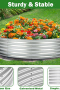 Round Galvanized Raised Garden Bed – 4x4 FT Metal Planter for Vegetables, Flowers & Herbs GB0441 - with | Sold by Uncle Wiener's Wholesale