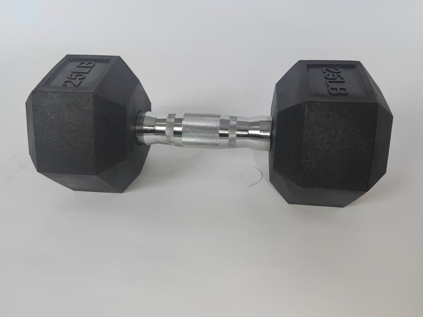 Rubber Hex Dumbbells 5–25LB Set Anti-Slip Home Gym Weight Lifting Training RHSET - with 25LB | Sold by Uncle Wiener's Wholesale