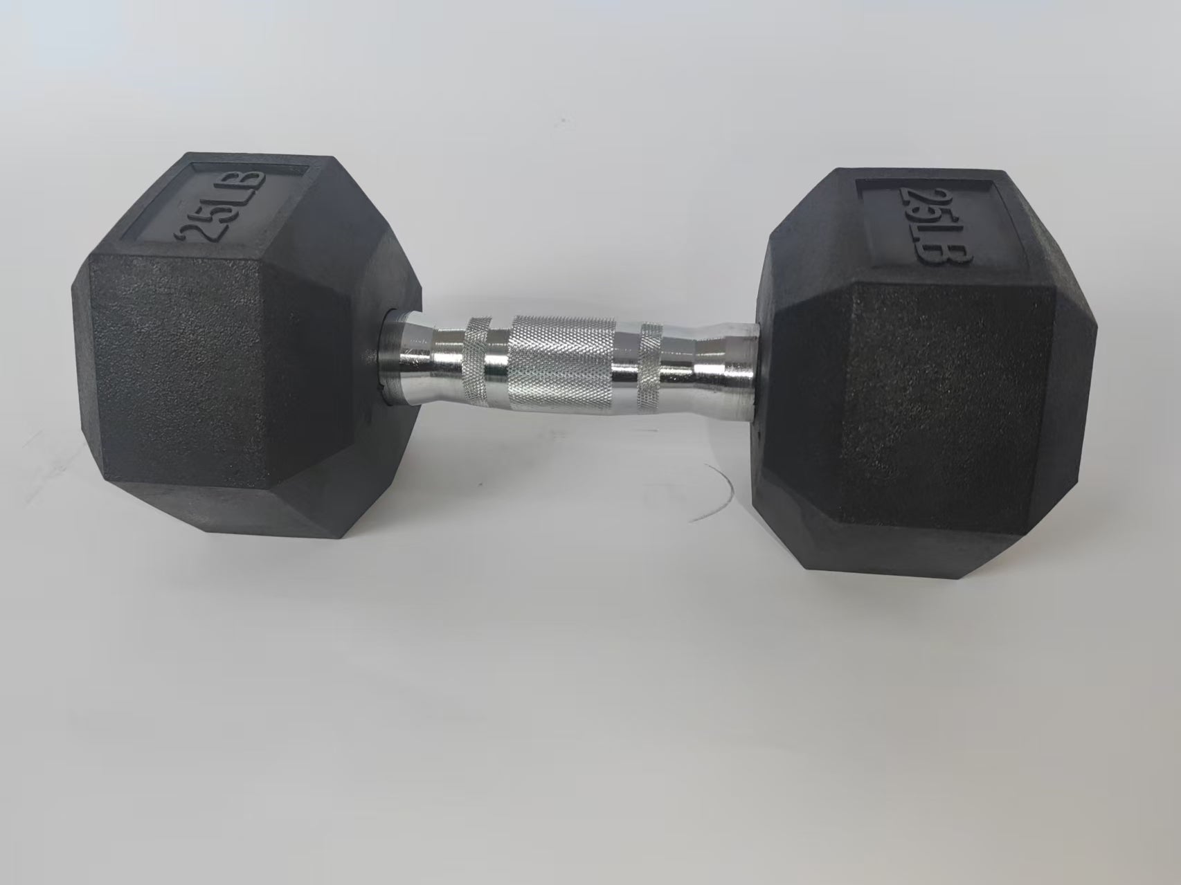 Rubber Hex Dumbbells 5–25LB Set Anti-Slip Home Gym Weight Lifting Training RHSET - with 25LB | Sold by Uncle Wiener's Wholesale