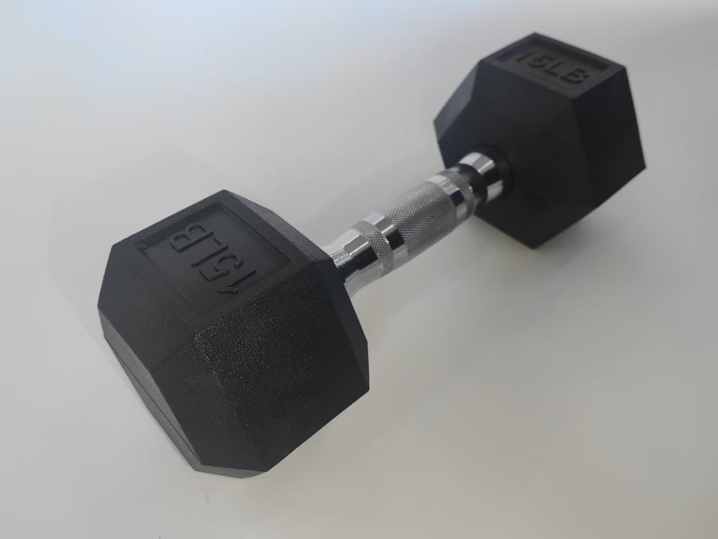 Rubber Hex Dumbbells 5–25LB Set Anti-Slip Home Gym Weight Lifting Training RHSET - with 15LB | Sold by Uncle Wiener's Wholesale