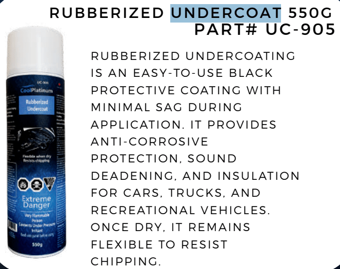 Rubberized Undercoat Spray 550g Automotive Rust Protection Sound Deadening Coating UC905 - with | Sold by Uncle Wiener's Wholesale
