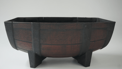 Rustic Half Barrel Planter – Decorative Plastic Garden Pot G5782 - with | Sold by Uncle Wiener's Wholesale