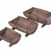Rustic Half Barrel Wooden Planter Set – Burnt Finish, 3 Sizes (WPHB18) - Garden Planter Set – Rustic Burnt Finish with | Sold by Uncle Wiener's Wholesale