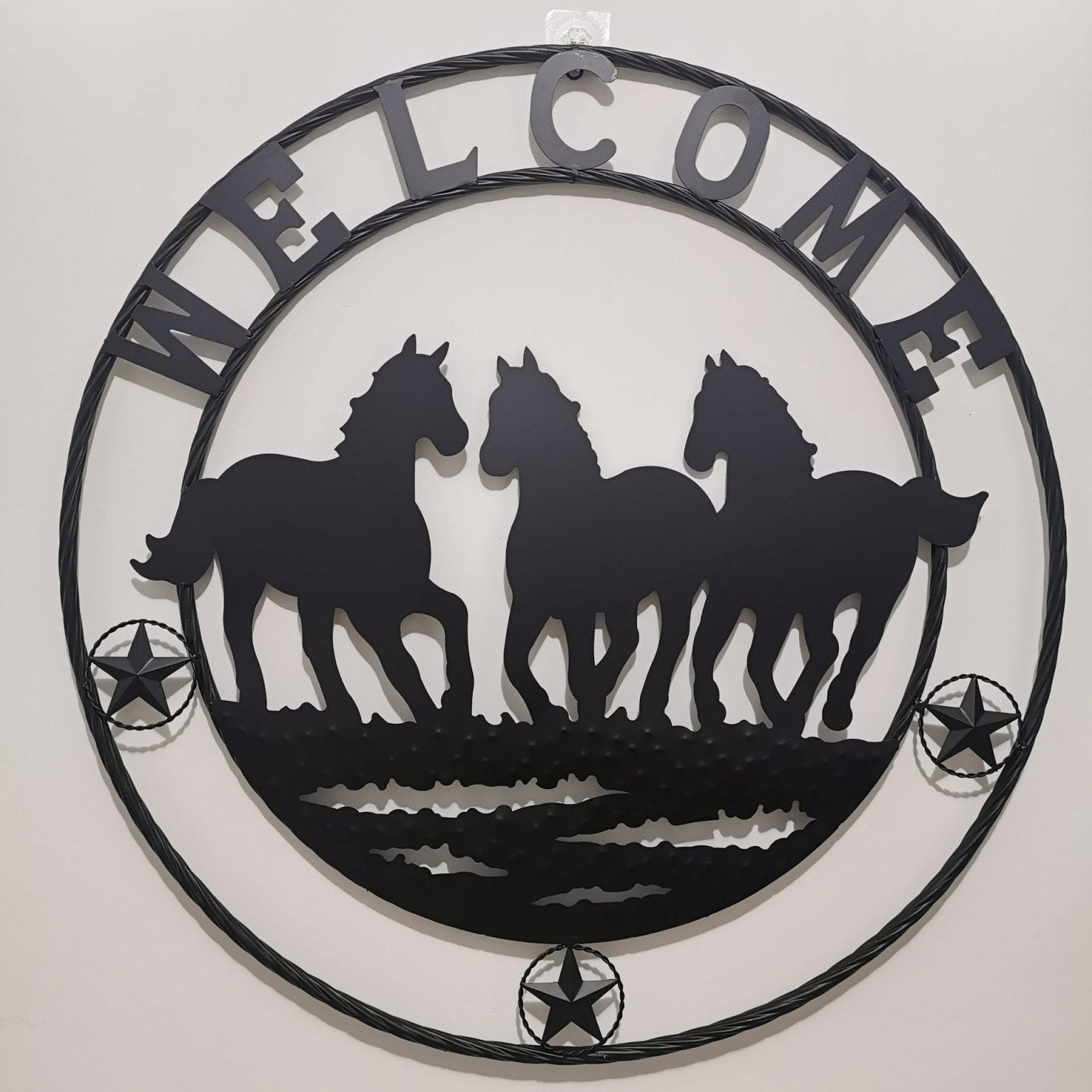 Rustic Metal Sign Collections - Shop & Home with Horses Welcome (36