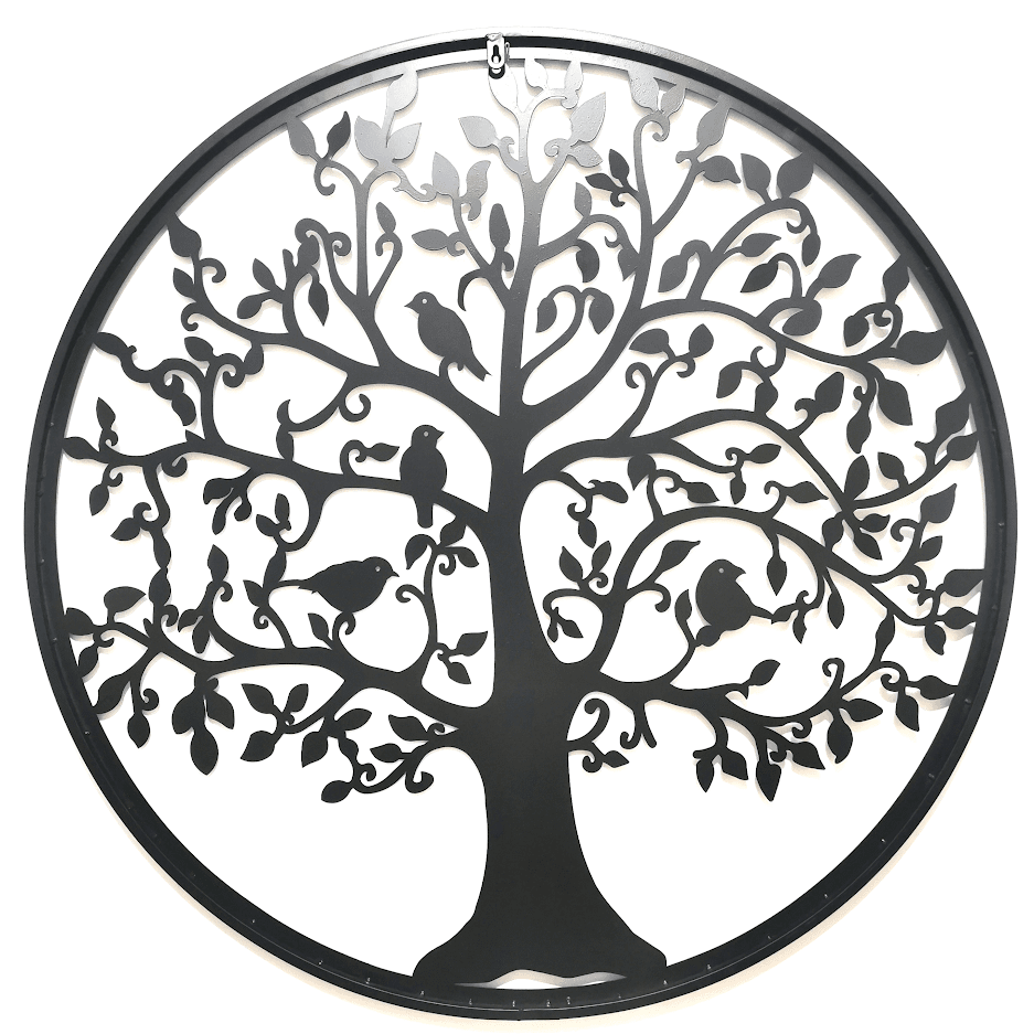 Rustic Metal Sign Collections - Shop & Home with Tree of Life with Birds (39