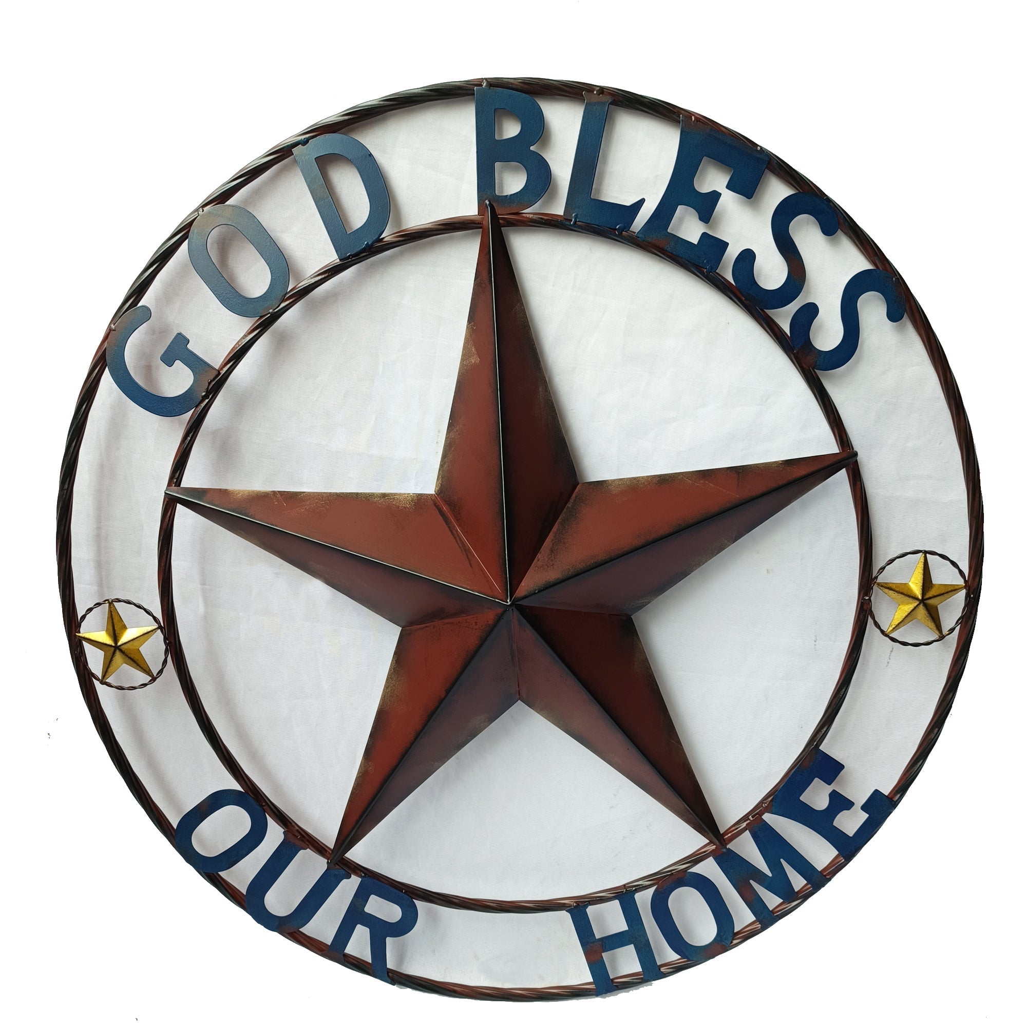 Rustic Metal Wall Sign Collection | Vintage Decorative Plaques - Shop & Home with God Bless Our Home Wall Art | Sold by Uncle Wiener's Wholesale