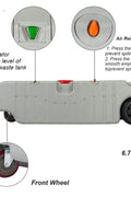 19.8 gallon RV portable waste tank with wheels

10.6 gallon camper holding tank front view

RV waste tanks with built-in hose and drain cap

Portable sewer tanks with accessories

Side-by-side comparison of 10.6 vs. 19.8 gallon waste tanks