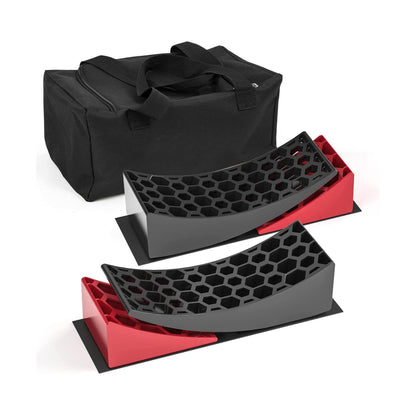 RV Leveling & Stabilization Kit with 2 Levelers, 2 Wheel Chocks, 2 Mats, Carry Bag Heavy - Duty HDPE GT17P - with | Sold by Uncle Wiener's Wholesale
