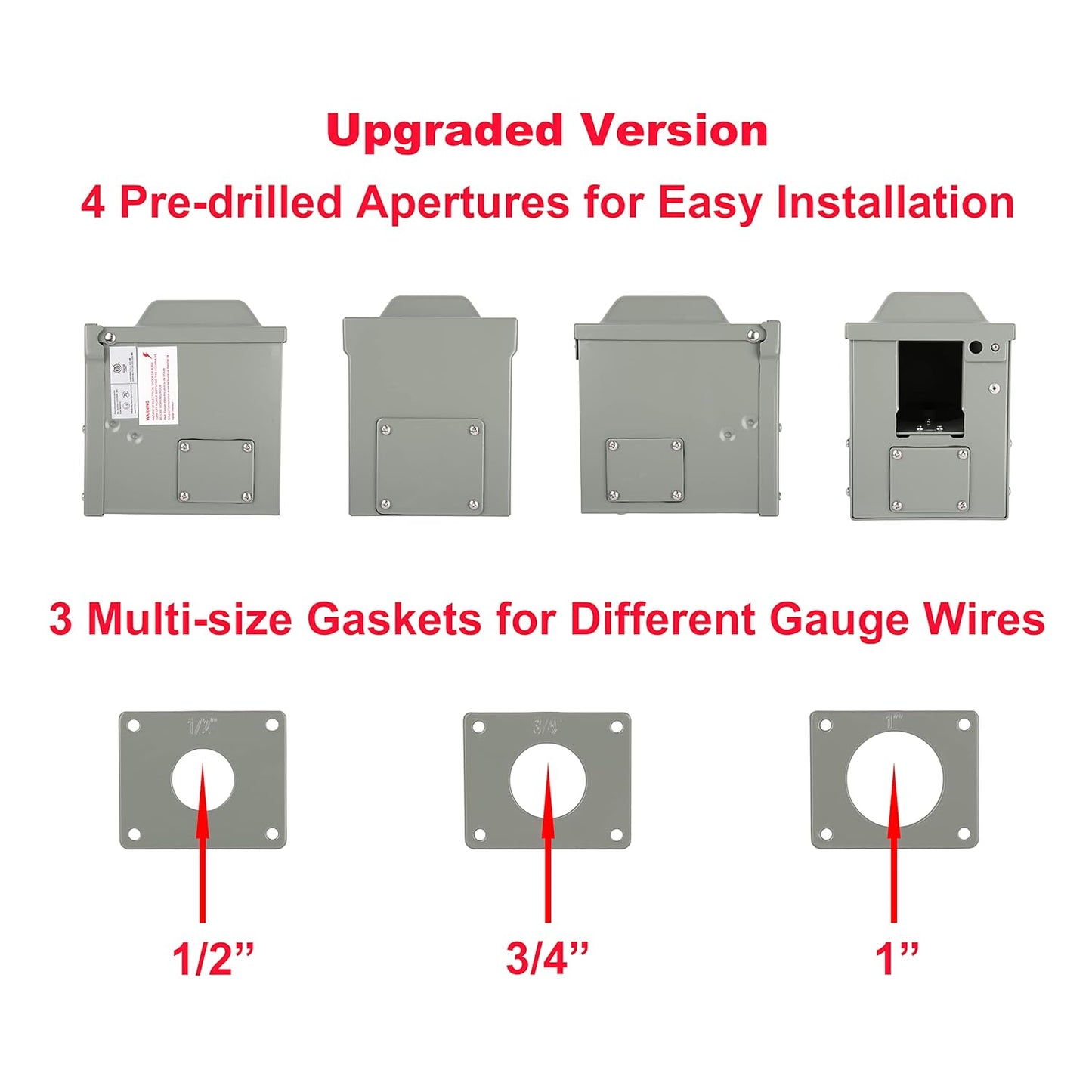 RV Power Outlet Box Weatherproof Outdoor Electrical Panel 30 Amp & 50 Amp RVEPOB - with 30 Amp RV Power Outlet Box | Sold by Uncle Wiener's Wholesale