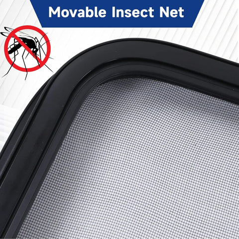 RV Window 24" W X 12" H(600x300mm) w/ Insect&Privacy Screen, Round Corners RV Horizontal Sliding Window for Campers, RVs, Trailers, Engineering Vehicles, Black - with | Sold by Uncle Wiener's Wholesale