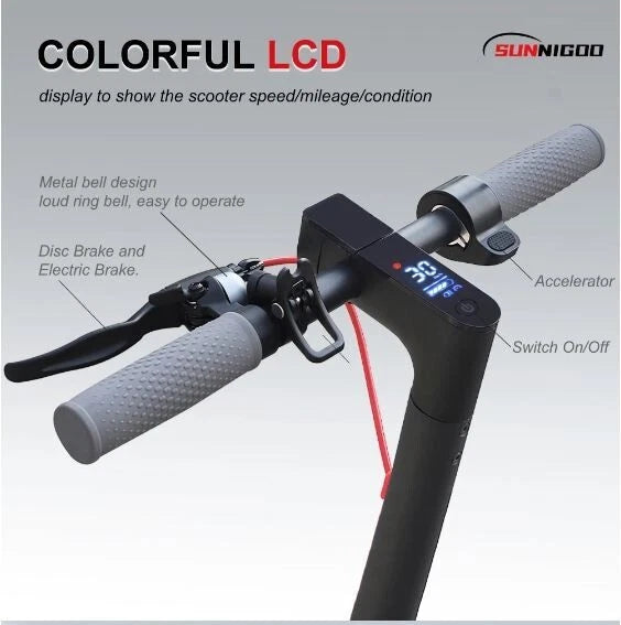 New 350W Electric Scooter – 30KM Range, LCD Display, App Control, Foldable Design, 30kmh 3848581